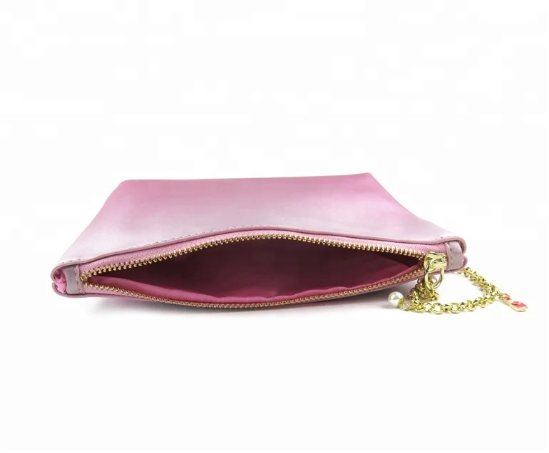 Fashion Decoration Chain Zipper Cosmetic Bag Case for Ladies