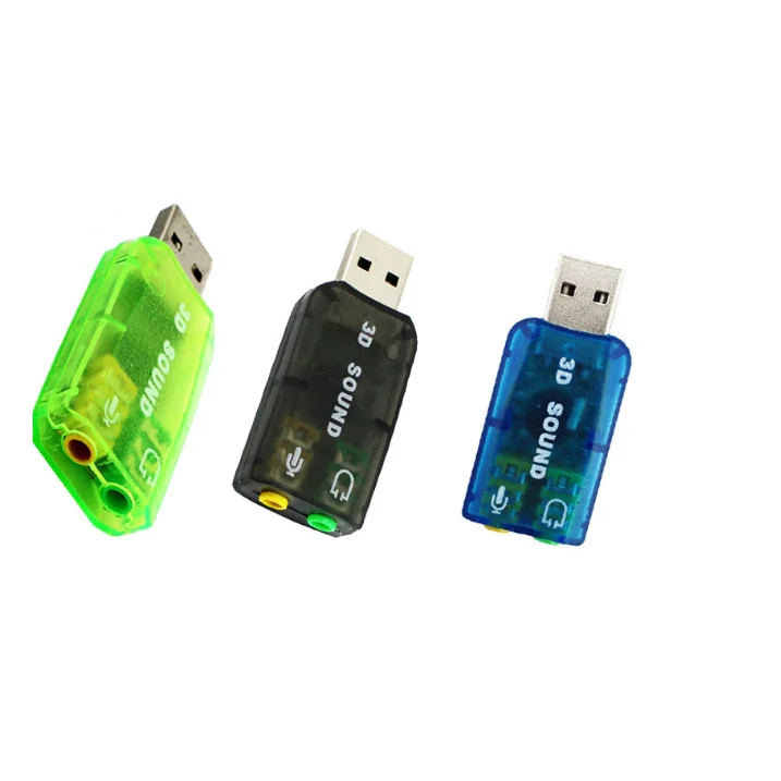Высокачественное внешнее USB2.0 3d Звуковая карта 5,1 канальный аудио адаптер карты 3,5 мм динамик микрофон наушников интерфейс для ПК