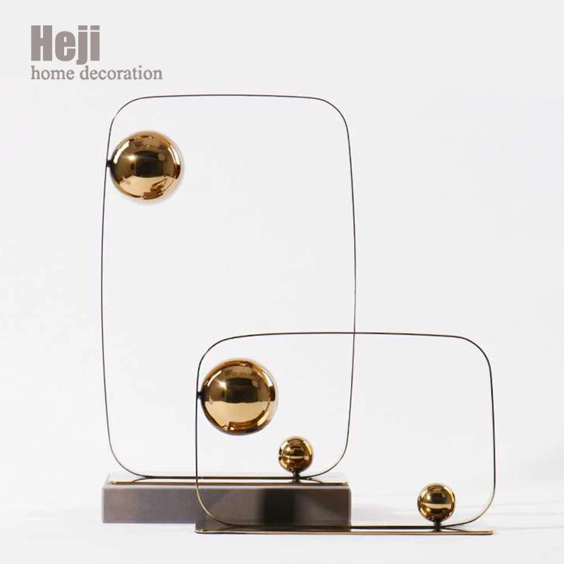 Contemporary Home Decoration Accessories Craft Home Decoration Furniture Brass Gold Square