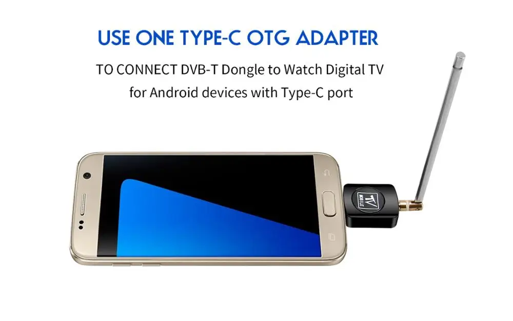 USB портативный HD цифровой ТВ приемник DVB-T ТВ Stick тюнер для Android телефон/Pad/Tablet (DVB-T)