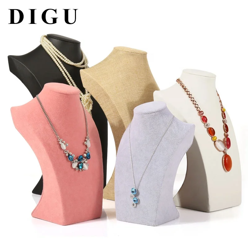 Custom shop showcase necklace jewellery mannequin stand  bust model necklace displays