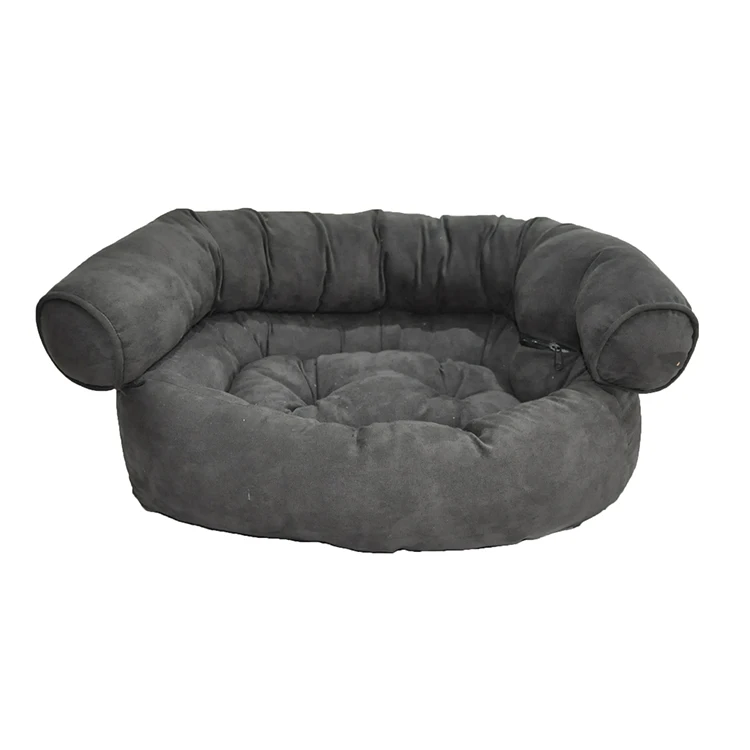 Европейская популярная кровать для собак, экологически чистые товары для домашних животных, композитная льняная серия, круглая кровать для домашних животных