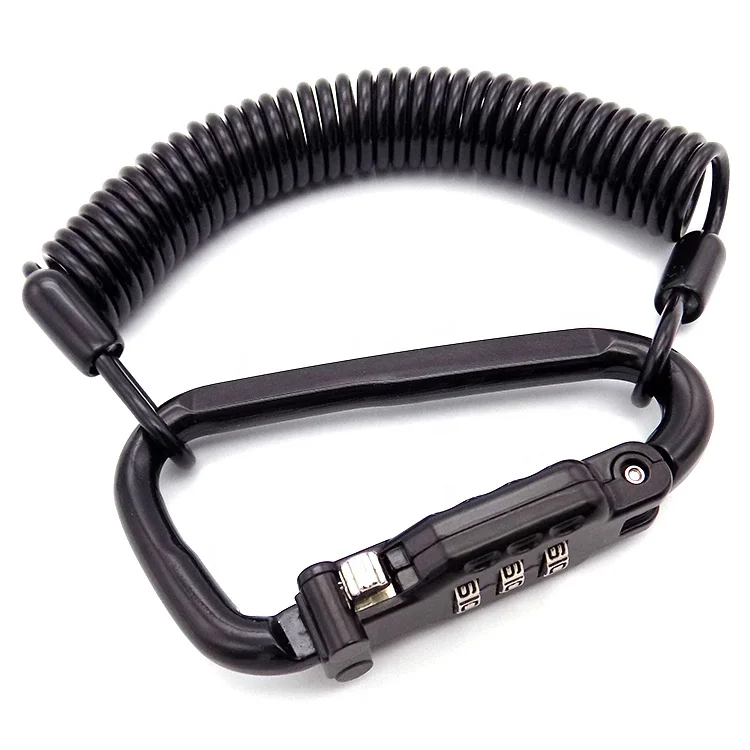 Anti-Theft Mini Road Bike Spring Cable Motorcycle Safe Helmet Lock For Ssafety