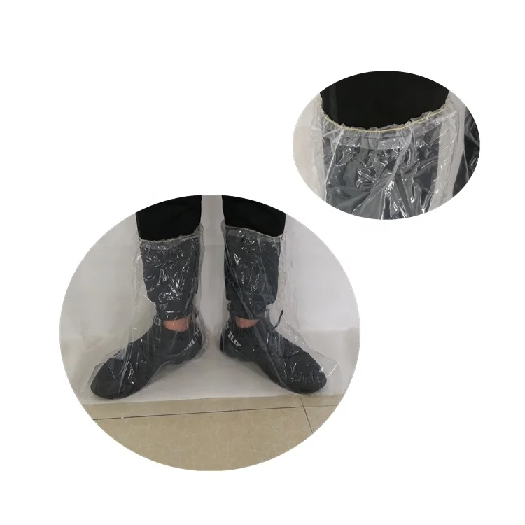 
Machine Made Plastic PE Waterproof Anti Slip Rain Boot Cover 