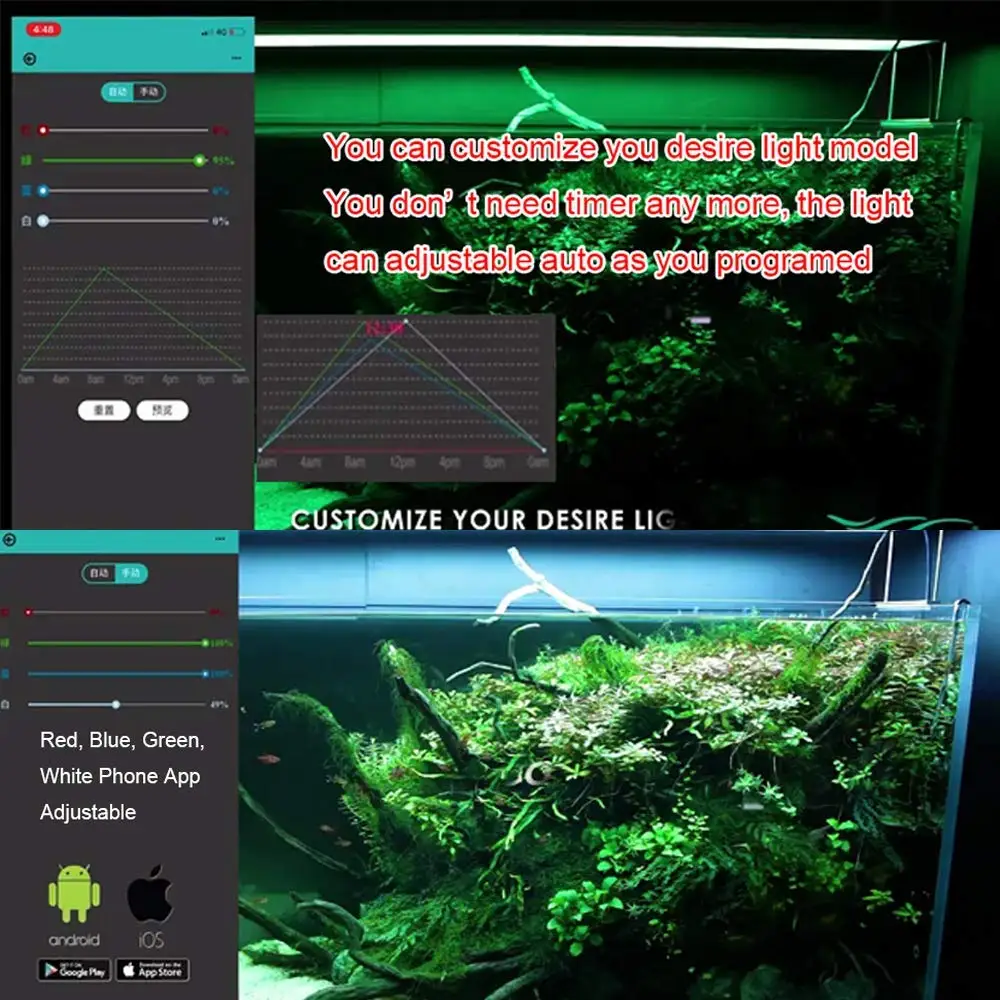  Chihiros WRGB серийная аквариумная Светодиодная лампа водная RGB полный спектр для выращивания