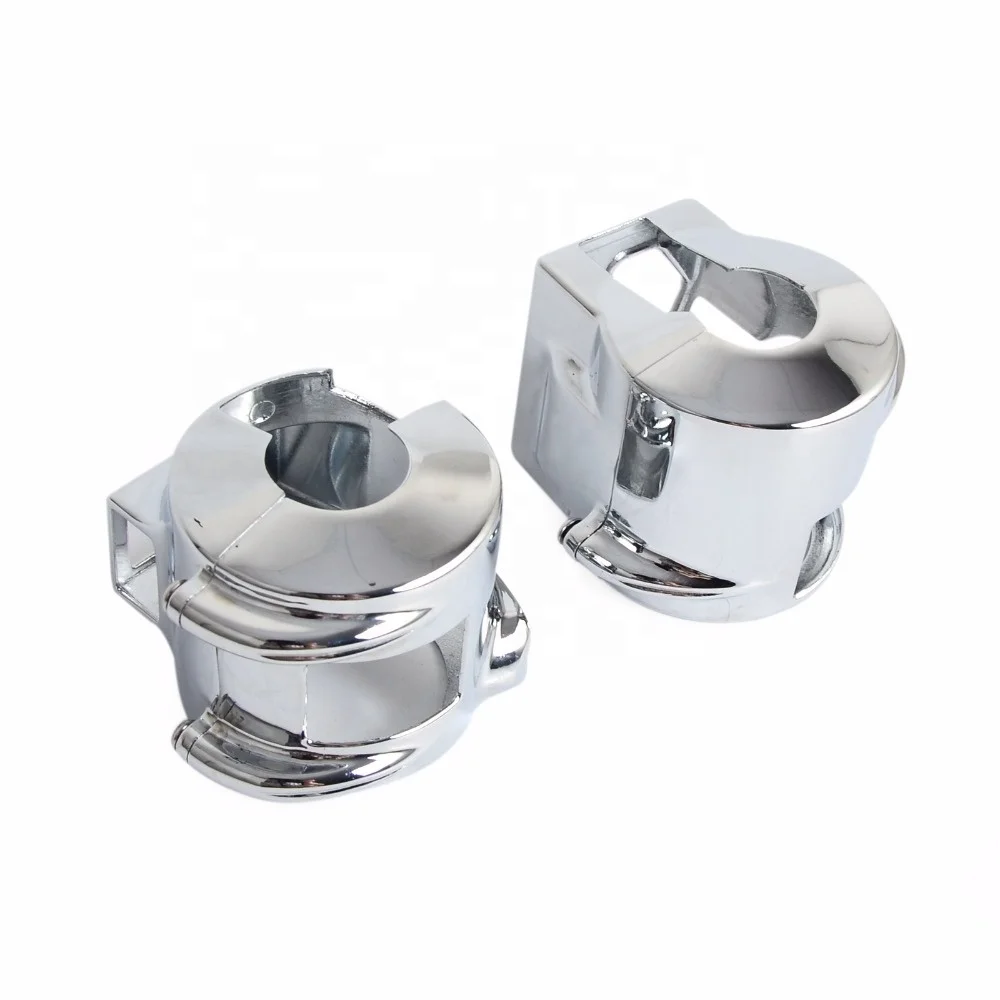 Pair Chrome CNC Aluminum Motorcycle part Handlebar Switch Housing Cover Shadow For Honda VTX 1800 2002-2008