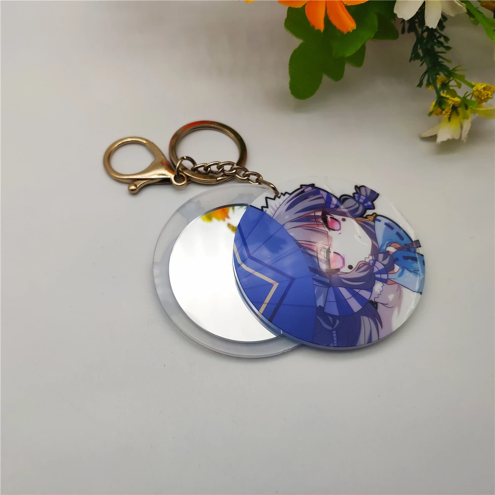 Free Sample CMYK Offset Print Acrylic Mirror Keychain Custom Anime Acrylic Keychain Key Chain