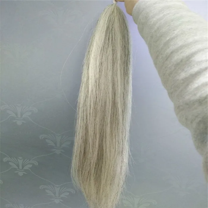 
Best Price Natural White False Horse Tail Hair For Sale 