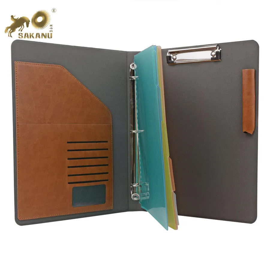 A4 Business and Interview Padfolio with 3-Ring Binder, Clipboard Binder Portfolio Organizer