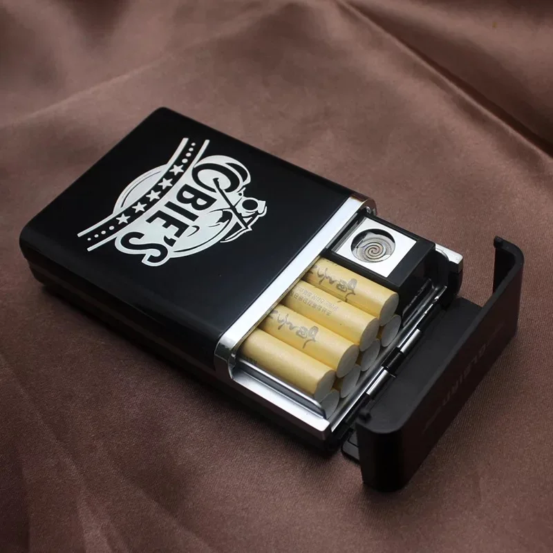  2 в 1 пластиковый портсигар с электронной катушкой USB Перезаряжаемый 8