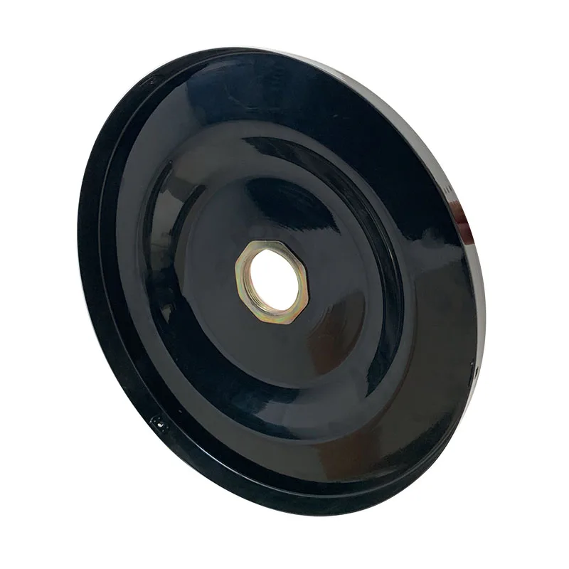 Black spinning metal round aluminum chair base