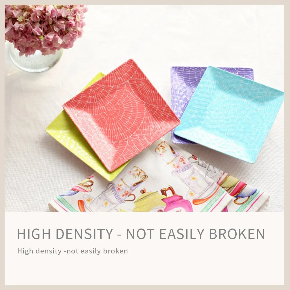  Безопасный и экологически чистый 8 дюймов меламина закуска десерт закуски торт палец-фуд сервировочный квадратная пластина