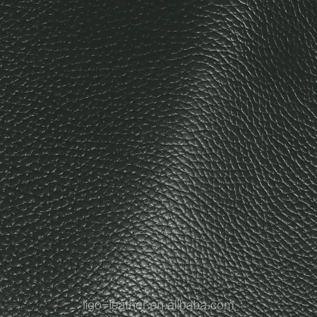 Genuine corrected grain leather with pigment, 1.3~1.5mm, medium grain embossed