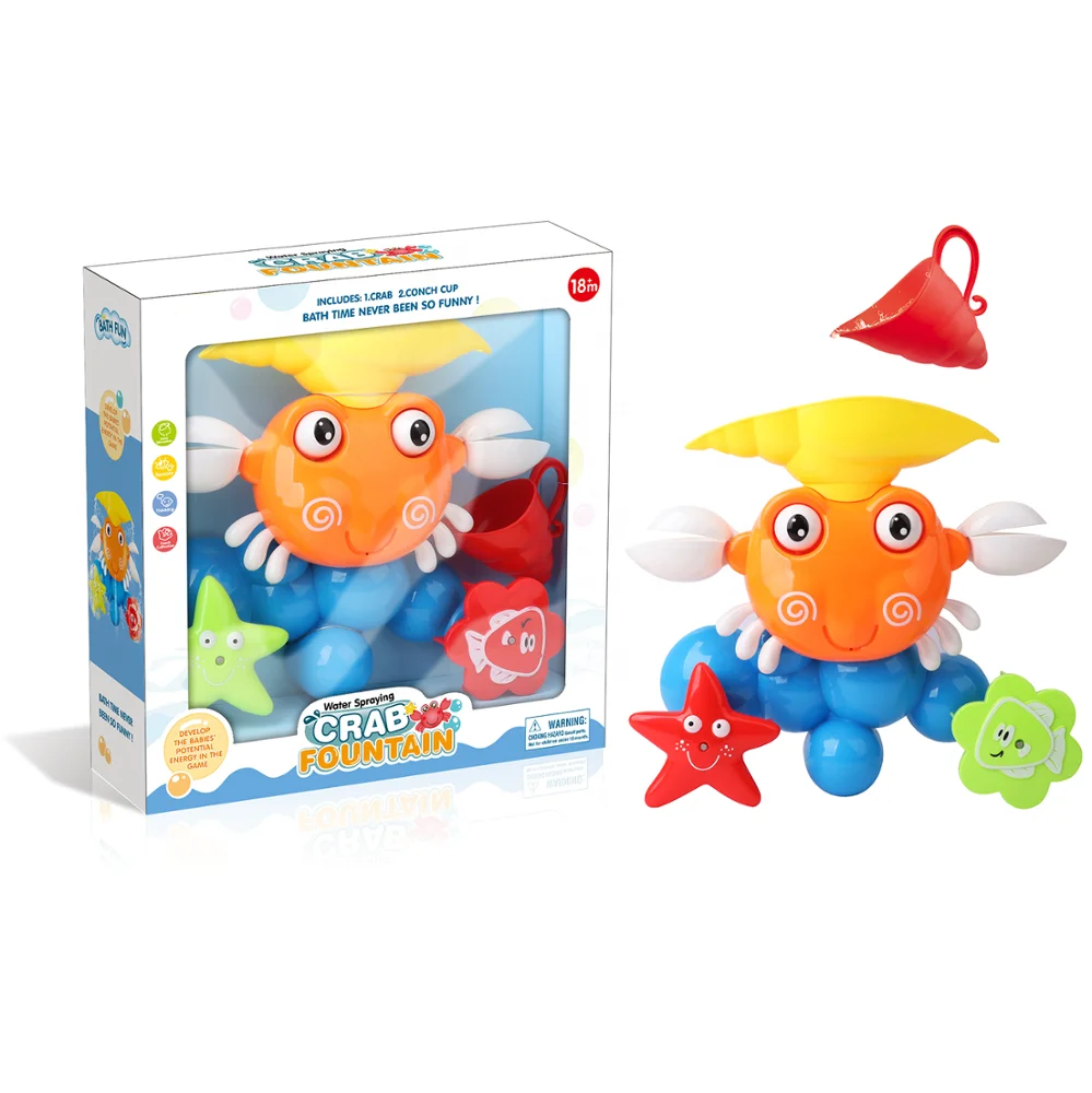 crab shape animal plastic water surprise toy bath bomb water fountain shower bath animal toy