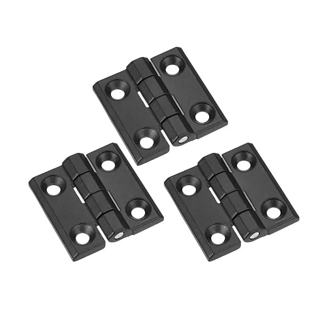 60mm Matte Black Door Hinges with Radius Corners