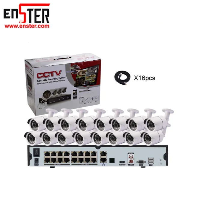 ENSTER 16CH HD 1080 P AHD комплект 1080 P ночного видения AHD камера с 16CH DVR