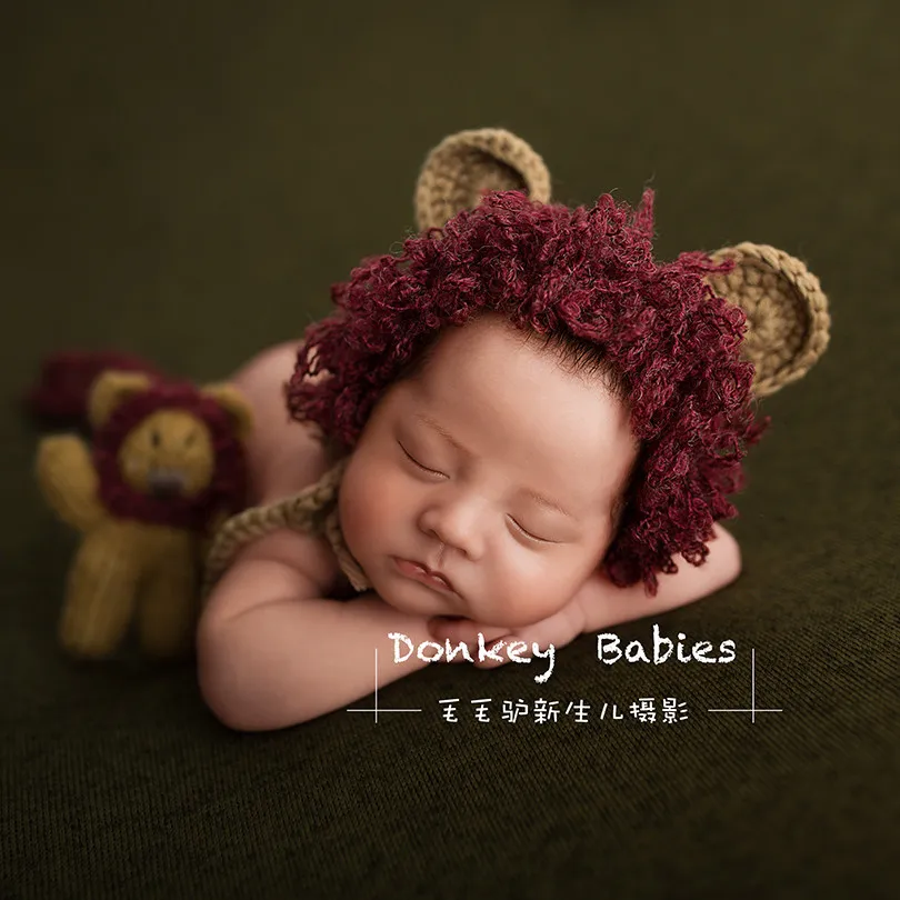 Newborn Crochet Puppy Stuffer And Bonnet Set  Baby  Fuzzy Mohair Bonnet Photo Prop   Newborn Photo Mid Doll
