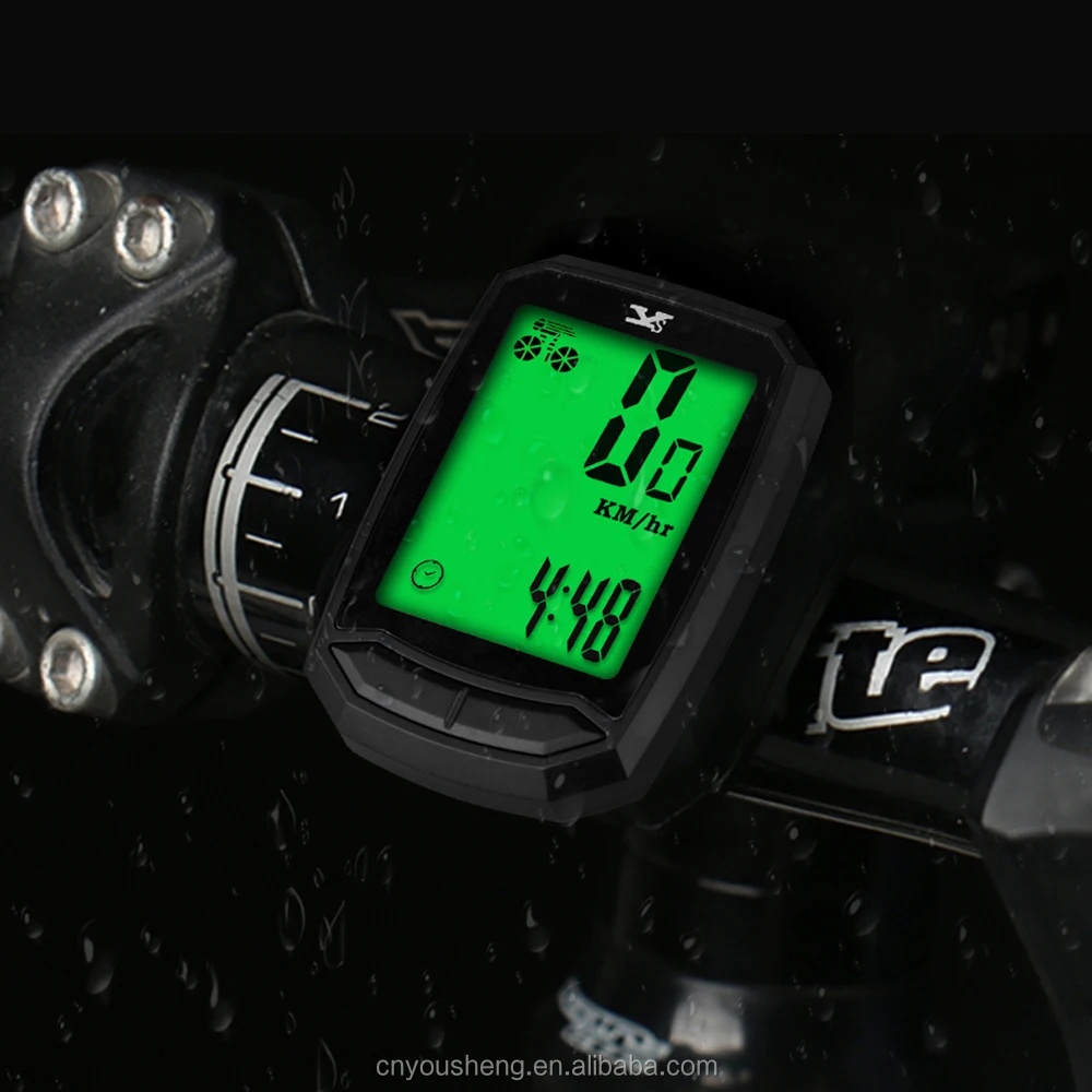 YS-602A  wholesale wired  bicycle computer lcd waterproof  odometer high quality bike computer
