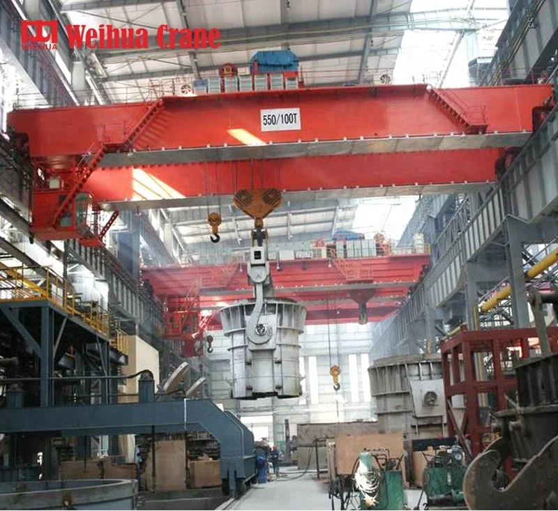 Weihua 5t~320t Cast Steel Wheel Metal Foundry Qdy Overhead Crane 10 Ton