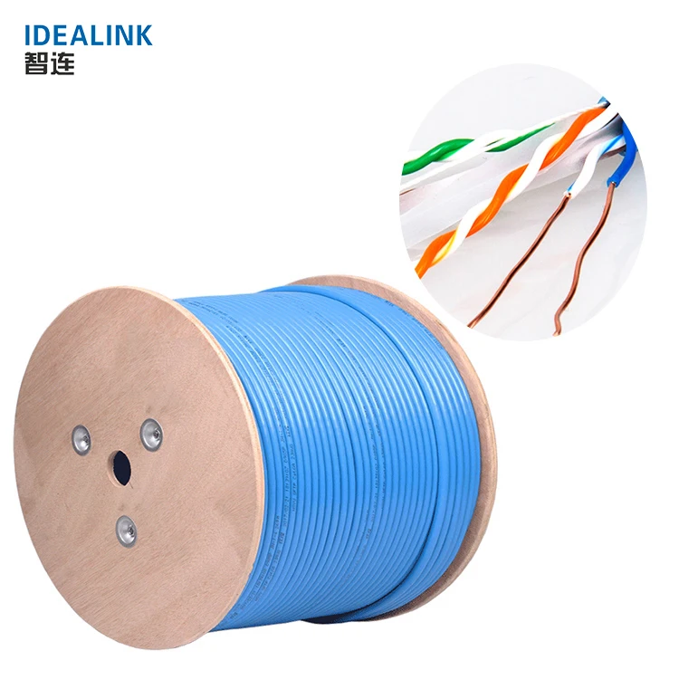 Низкая цена оптовая продажа 4pr 23awg незащищенная витая пара ethernet кабель cat6, 4 пара utp cat6 сетевые кабели 305 м