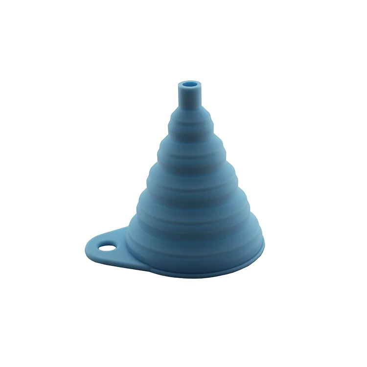 BPA free Liquid or Powder Transfer Flexible Mini Kitchen rubber collapsible foldable silicone  funnel