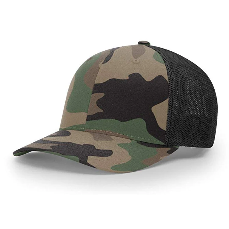 Ретро Кепка-Бейсболка унисекс 6 панелей, Кепка-бейсболка с камуфляжной сеткой, Кепка-тракер