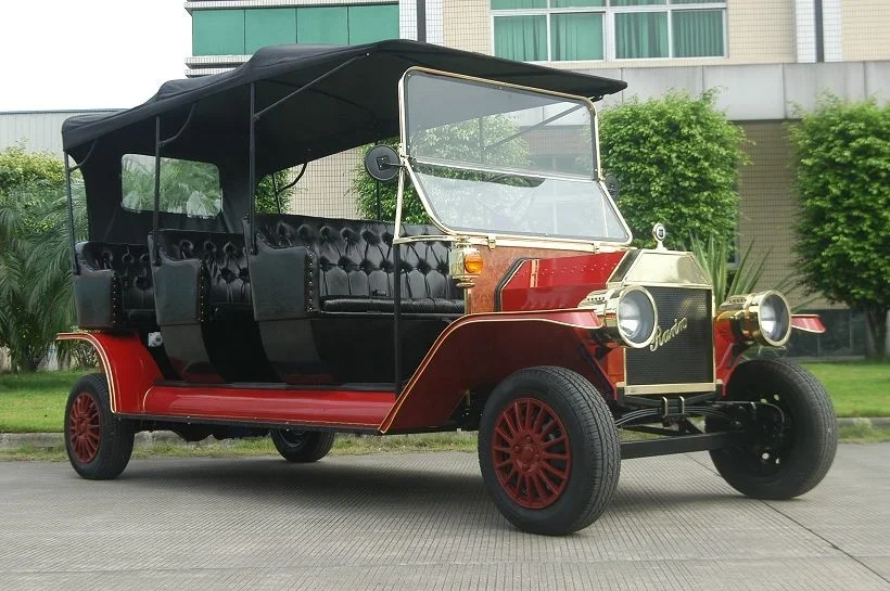 Resort 8 Person Classic Golf Car Sightseeing Electric Shuttle Bus