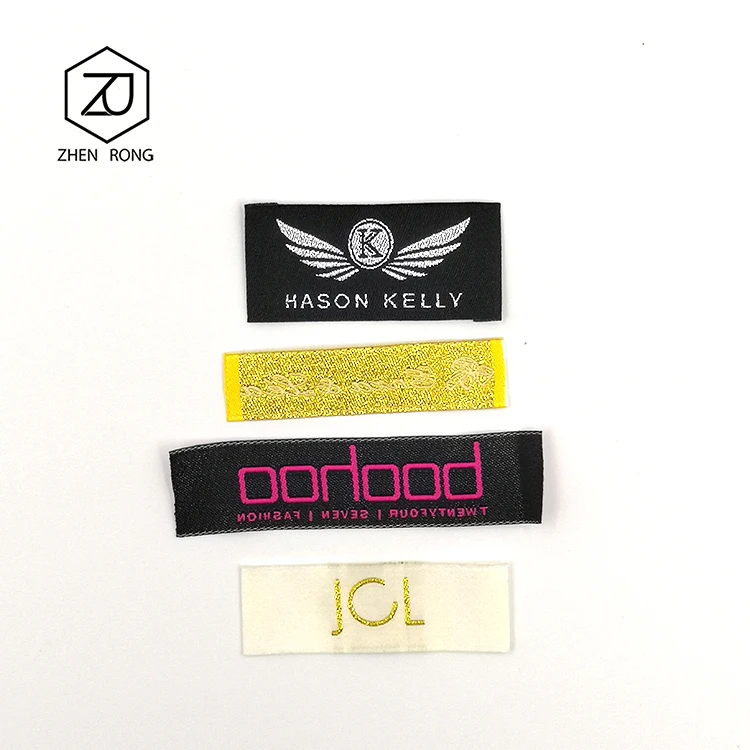 1PCS  Factory Cheap Price Custom Name Logo Damask Garment Woven Labels for Clothing and Cloth