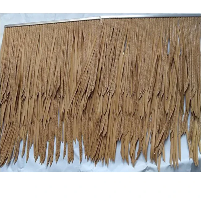 Synthetic thatch lighted palm trees for roofing material