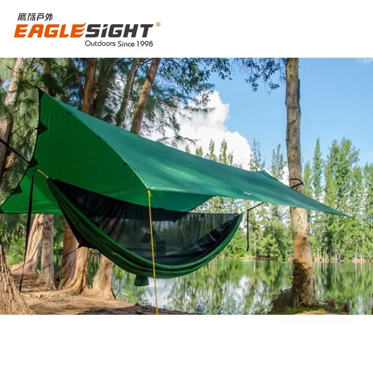 Premium Quality Outdoor Parachute Nylon Hammock Customizable Light Weight Heavy Duty Hammocks Outdoor Camping