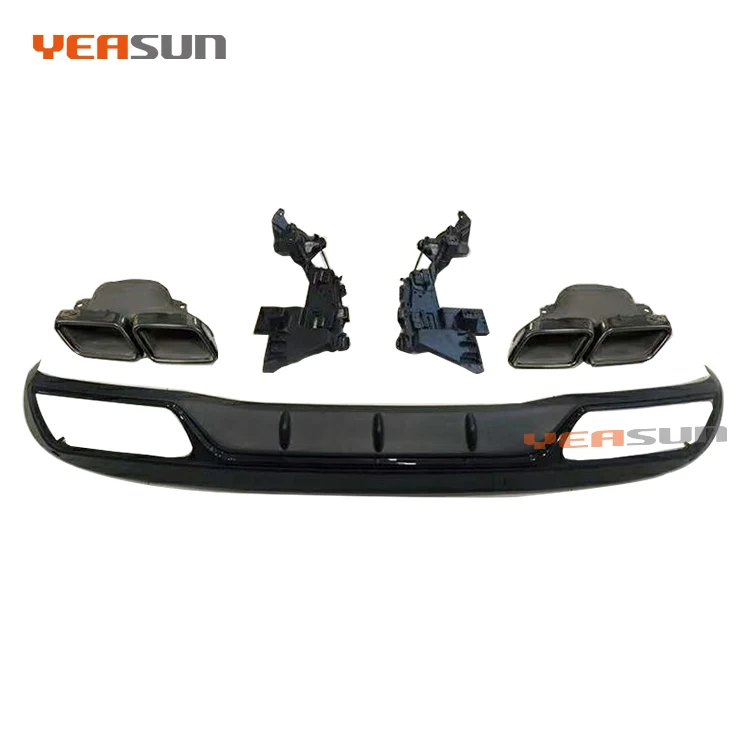 Для Mercedes Benz нормальный W205 C63 AMG задний диффузор с 4 труб