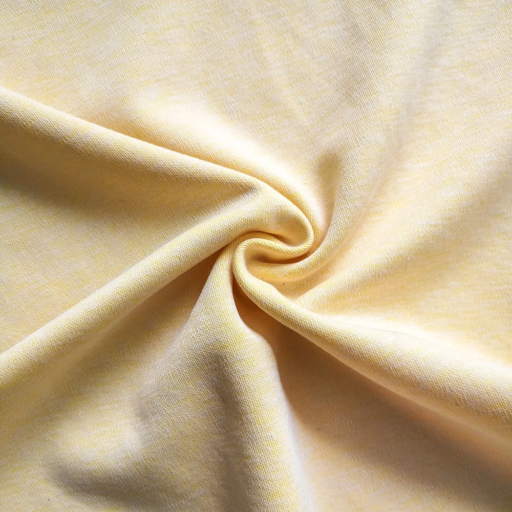 
manufacturer cheap eco friendly CVC 45/55 plaid weft knitting polyester cotton fabric for warm fit sports apparel hoodies KW494 