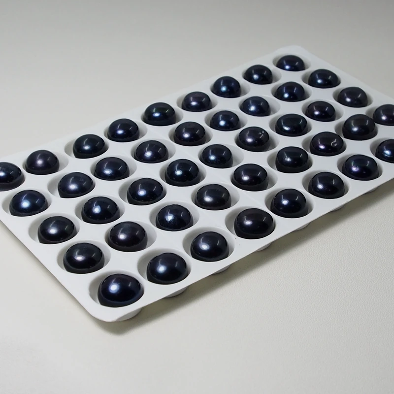 Natural Cultured 6 mm Round Dark Black Loose Freshwater Pearl beads For Jewelry