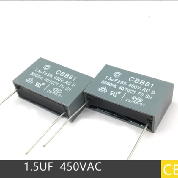 Фабрики Китая CBB61 Пуск Выполнить конденсатор 1,5 мкФ 450vac