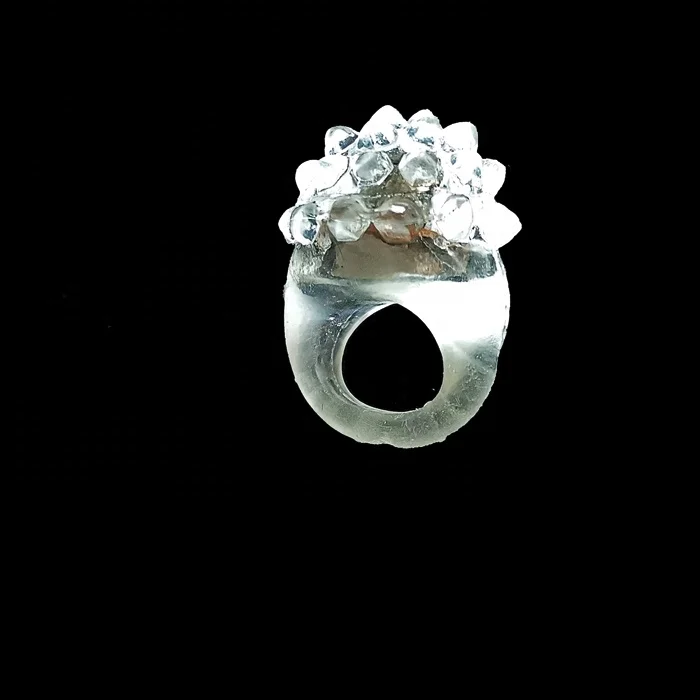 Flashing White led soft party bumpy ring for party