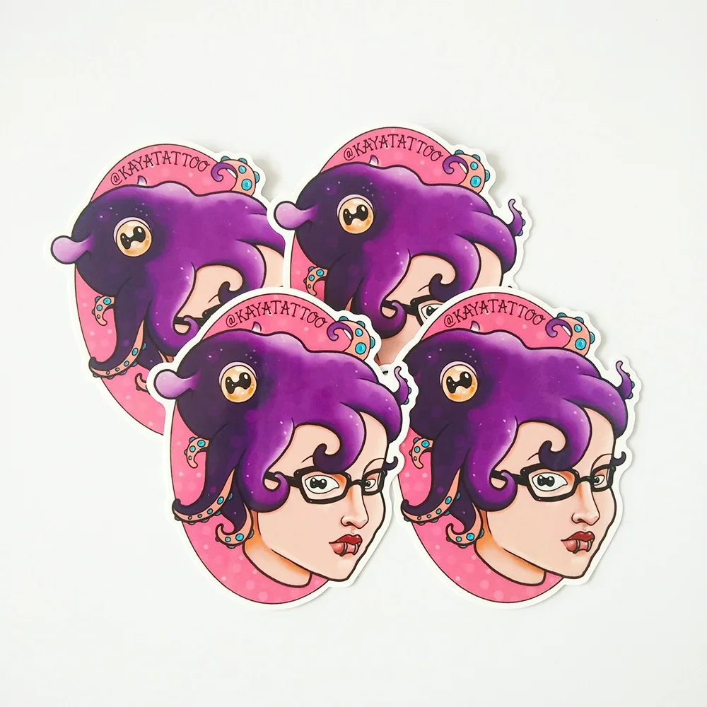 100pcs Moq Die Cut Stickers Waterproof UV Resistance Company Logo Printed Custom Vinyl Stickers