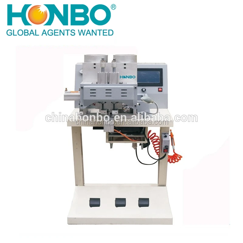 HB-901C double head four claw base and buttons plastic pearl automatic beading machine