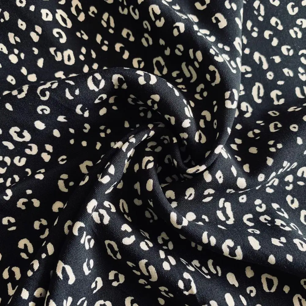 Оптовая продажа, в наличии, вискозная ткань, Тканый дизайн животного, печатная 100% вискозная ткань