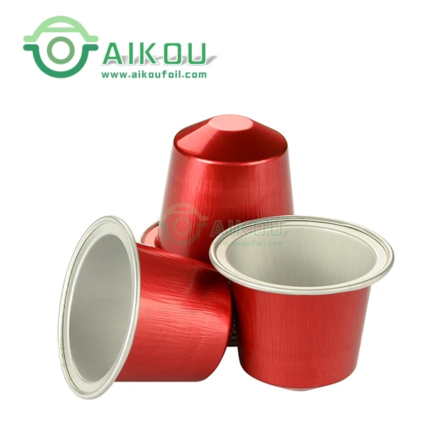 With logo on lid Aluminum Nespresso tea capsules coffee nespresso pods