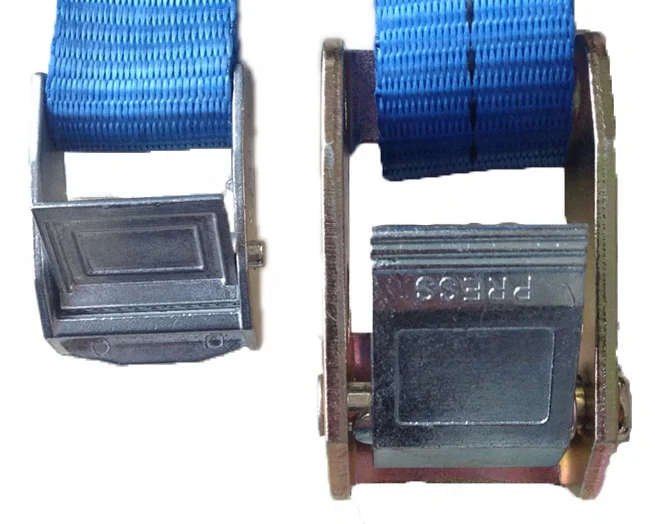 
25mm Polyester Cargo lashing strap Cam buckle strap Yellow base zinc buckle binding belt 