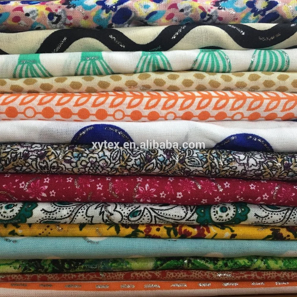 Textiles supplier  new challis printing dyed viscose fabric per meter