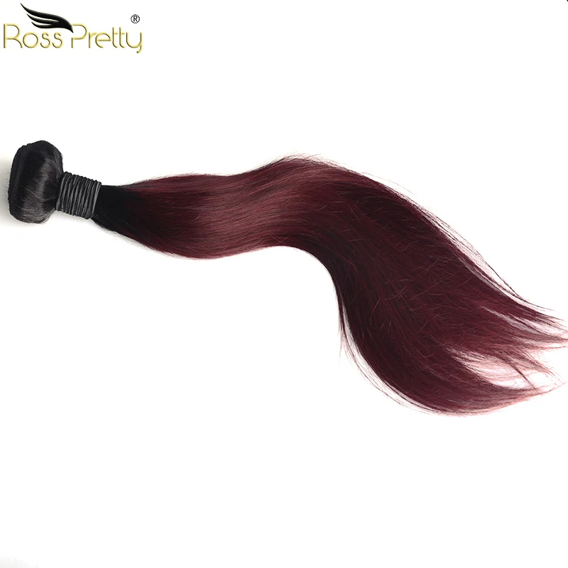 
Ross Pretty High Quality Brazilian Straight Human Hair Weft 1B 99J 12inch to 24inch Hair Bundle 