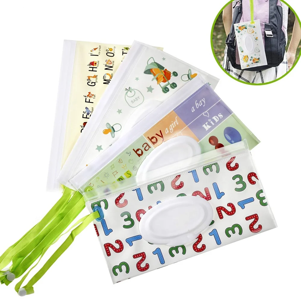 Многоразовые влажные салфетки, сумка для влажных салфеток, держатель для влажных салфеток для младенцев