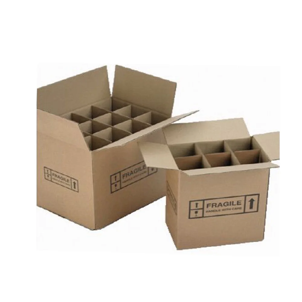 Factory wholesale cheapest cardboard carton box with partitions