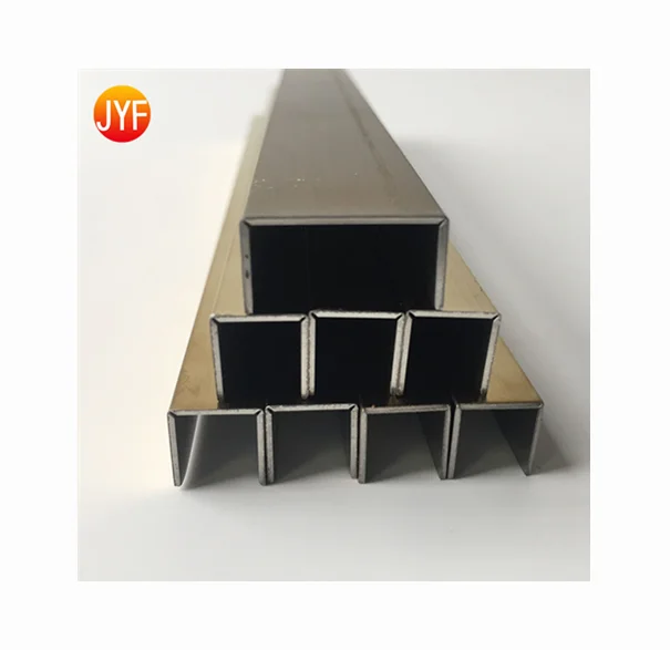 ZZ9605 Laser Cut PVD Color Coating Stainless Steel  U Channel Tile Trim Strip
