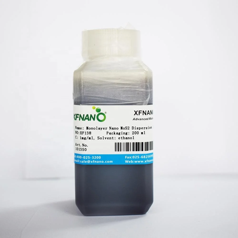 Однослойная нано-молибденовая дисульфидная дисперсионная монослойная жидкость MoS2 с концентрацией 1