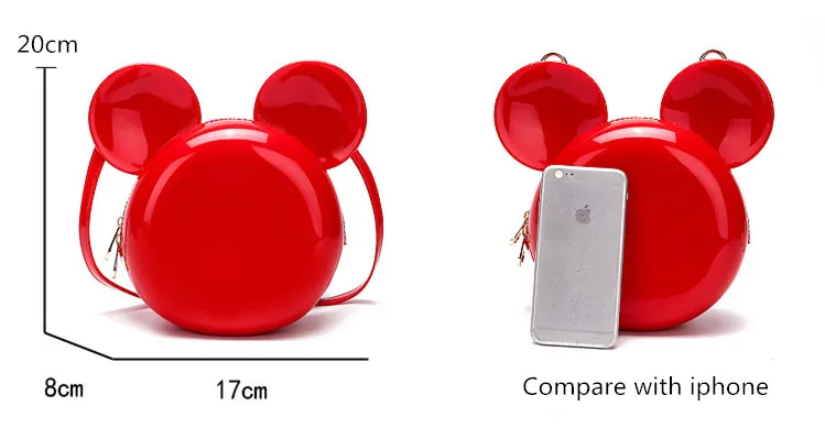 Wholesale New Arrival Mini Mouse women Bag Girls Fashion Big ears Candy bag PVC Messenger Bag