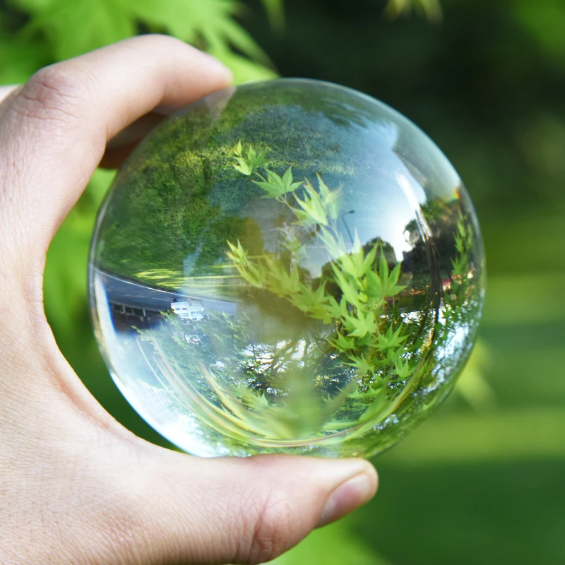 Best quality 3inch(80mm) clear K9 glass crystal ball with stand for photography