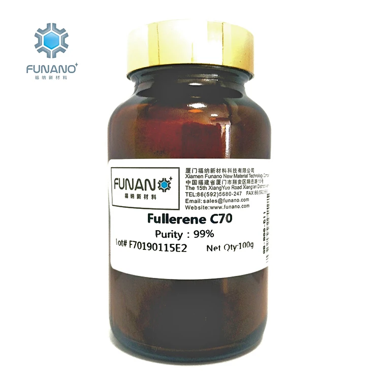 Manufacturer funano 99.00% purity milled carbon fiber c70 fullerene powderchemicals raw materials
