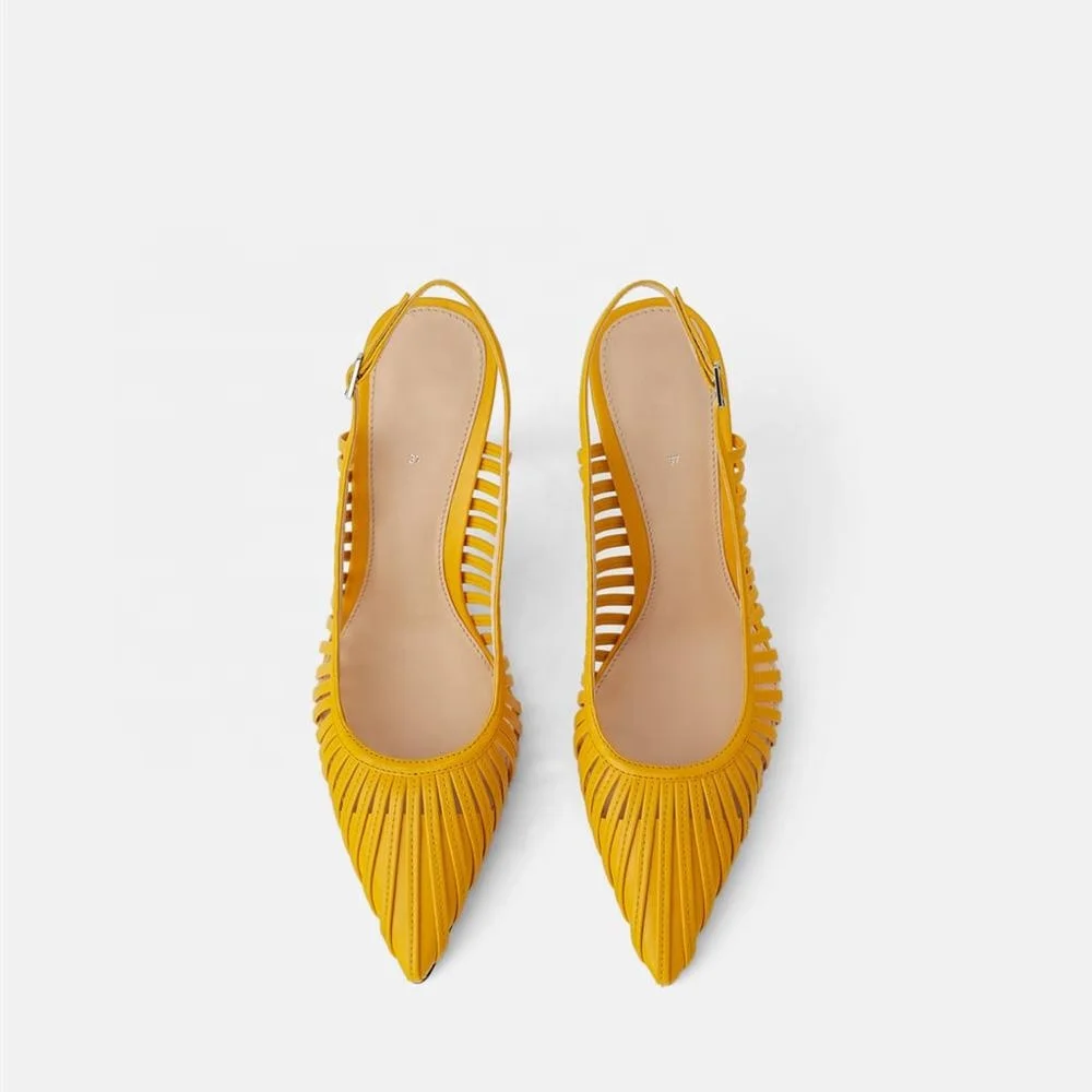 MANRINO-0236  Wholesale Hollow Out Gladiator Pu Leather Sandals Women Slingback Shoes Strappy Roman Sandals